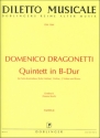 Quintett B-Dur für Kontrabass (Violine), Violine, 2 Violen und Bass Partitur