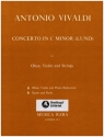 Konzert c-Moll fr Oboe, Violine, Streichorchester und Bc Klavierauszug