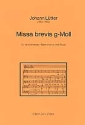 Missa brevis g-Moll fr Mnnerchor und Orgel,  Partitur