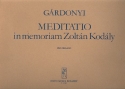 Meditatio in Memoriam Zoltan Kodaly per organo