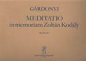 Meditatio in Memoriam Zoltan Kodaly per organo