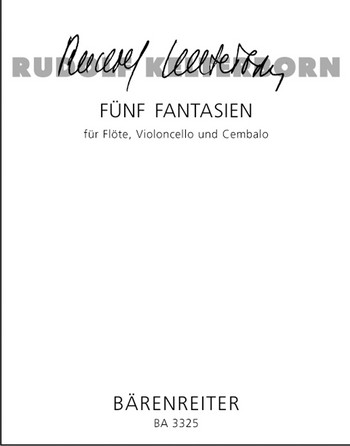 5 Fantasien fr Flte, Violoncello und Cembalo Partitur und Stimmen