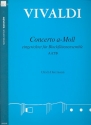 Concerto a-moll RV108  fr Blockfltenensemble (AATB) Partitur+Stimmen