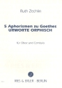 5 Aphorismen zu Goethes Urworte Orphisch fr Oboe und Cembalo