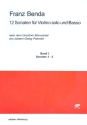 12 Sonaten fr Violine solo und Basso Continuo Band 1 Sonaten 1-3