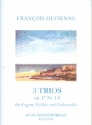 3 Trios op.17,1-3 für Fagott, Violine und Violoncello Partitur und Stimmen