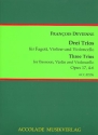 3 Trios op.17,4-6 für Fagott, Violine und Violoncello Partitur und Stimmen