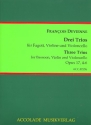 3 Trios op.17,4-6 fr Fagott, Violine und Violoncello Partitur und Stimmen