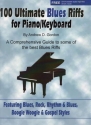 100 ultimate Blues Riffs (+Online Audio) for piano (keyboard)