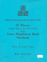 15 Pieces from Anna Magdalena Bach Notebook for 2 celli score