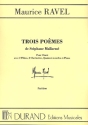 3 Poemes fr Soprano, 2 Flten, 2 Klarinetten, und Piano Partitur