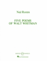 5 Poems for Walt Whitman for voice and piano