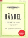 9 deutsche Arien (+ CD) fr Sopran, Flte (Oboe, Violine) und Bc Partitur (= Klavier) und Stimmen