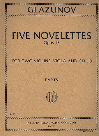 5 Novelettes op. 15 fr 2 Violinen, Viola und Violoncello Stimmen