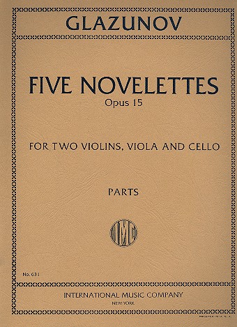 5 Novelettes op. 15 fr 2 Violinen, Viola und Violoncello Stimmen