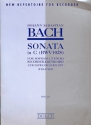 Sonate C-Dur BVW1028 fr Sopranblockflte und Klavier