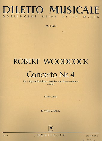 Konzert a-Moll Nr.4 fr 2 Sopranblockflten, Streichorchester und Bc Ausgabe fr 2 Sopranblockflten und Klavier