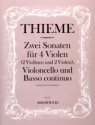 2 Sonaten fr 4 Violen (2 Violinen, 2 Violen), Violoncello und Bc Partitur (= Cembalo) und Stimmen