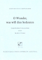 O Wunder was will dies bedeuten fr Chor gleicher Stimmen Partitur