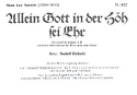 Allein Gott in der Hh sei Ehr fr Flte (Klarinette) und 4 Blser Partitur und Stimmen