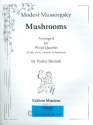 Mushrooms for flute, oboe, clarinet and bassoon score and parts
