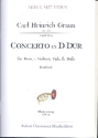 Konzert D-Dur  fr Horn, 2 Violinen, Viola und Bass  Klavierauszug mit Solostimme