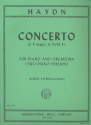 Concerto f major Hob.XVIII,1 for 2 pianos playing score