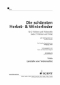 Die schnsten Herbst- und Winterlieder fr 2 Violinen und Violoncello (Viola) Einzelstimme - Viola