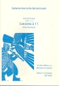 Canzona  11 fr Blockflten oder andere Melodieinstrumente Partitur und Stimmen