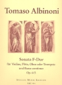 Sonata F-Dur op.6,5 fr Violine oder Flte,Oboe (Trompete) und Bc Partitur und Stimmen