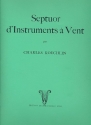 Septuor d'instruments à vent pour flute, hautbois, clarinette, cor anglais, saxophone, cor et basson, partition+parties