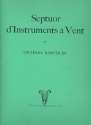 Septuor d'instruments  vent pour flute, hautbois, clarinette, cor anglais, saxophone, cor et basson, partition+parties