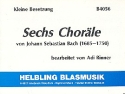 6 Chorle fr 4-stimmiges Blechblser-Ensemble Partitur und 8 Stimmen