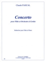 Concerto pour flute et orchestre a cordes pour flute et piano