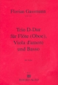 Trio D-Dur fr Flte (Oboe), Viola d'amore und Bc Partitur (= Klavier) und Stimmen