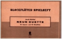 9 Duette fr Sopranblockflte und Altblockflte (andere Melodieinstrumente) Spielpartitur