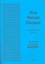 Ave Verum Corpus for 4 double basses 4 scores