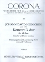 Konzert D-Dur fr Violine, Streicher und Bc Streicherstimmen