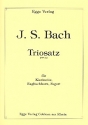 Triosatz BWV583 fr Klarinette, Englischhorn und Fagott Partitur und Stimmen