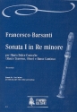Sonata re minore no.1 per flauto dolce contralto (fl, ob) e bc