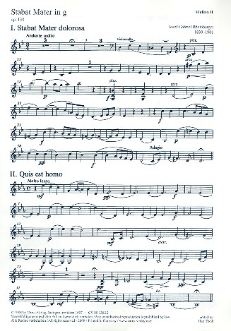 Stabat mater g-Moll op.138 fr gem Chor und Streichorchester Violine 2