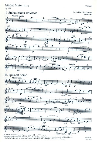 Stabat mater g-Moll op.138 fr gem Chor und Streichorchester Violine 1
