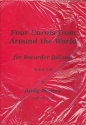 4 Carols from around the World  for recorder quintet (SSATB) score and parts