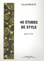 40 tudes de style pour cor