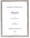 Allegretto from Symphony No.7  for recorder quartet (SATB) score+parts