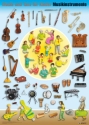 Musik und Tanz für Kinder - Instrumentenposter poster mit Flyer DIN A 1