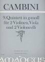 Quintett g-Moll Nr.9 für 2 Violinen, Viola und 2 Violoncelli Partitur und Stimmen