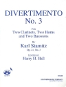 Divettimento op.21,3 for 2 clarinets, 2 horns and 2 bassoons score+parts