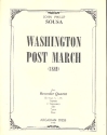 Washington Post March for 4 recorders (S(+So)ATB) score and parts
