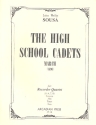 The High School Cadets for 4 recorders (SATB) score and parts